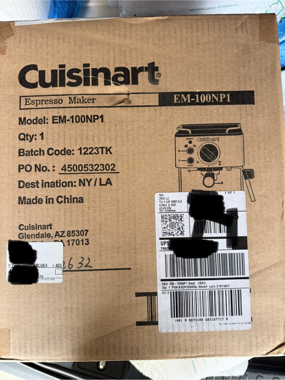 Cuisinart Espresso Maker Box Brown Black